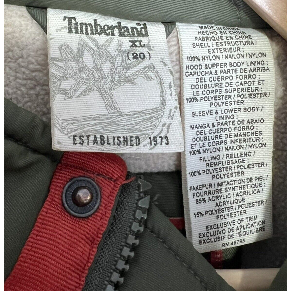 Timberland Jacket Coat‎ Womens Size XL Green READ - Picture 2 of 11